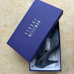 stuart weitzman baby grey/blue bling heels
